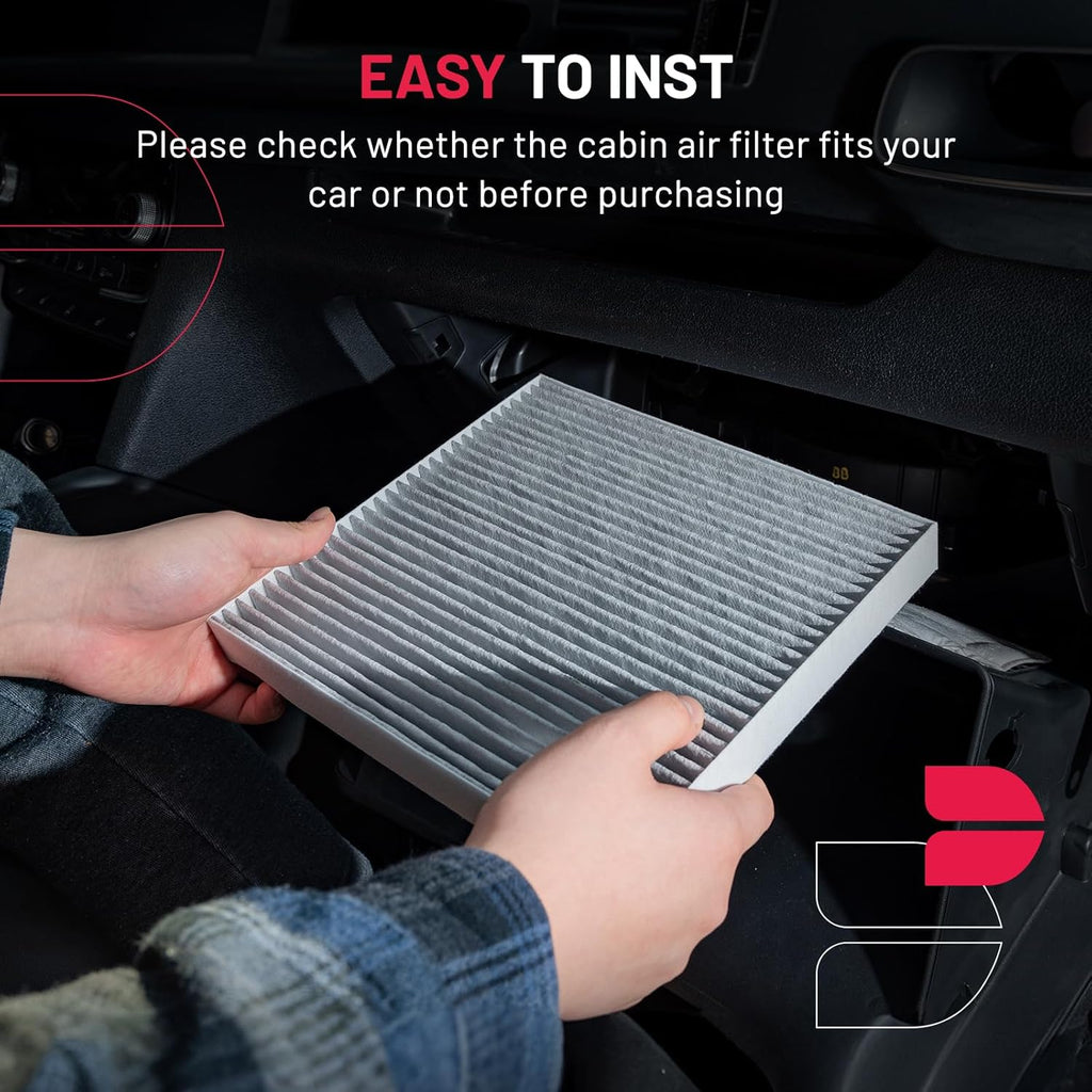 BDFHYK CF11670 Cabin Air Filter with Activated Carbon Compatible with Ford 2018-2022 EcoSport, 2011-2019 Fiesta, 1.0L l3, 1.6L l4, Replace# CF2293, CAF1899P, CAF2128, PC6175, C26175