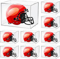 Taiyin 2 Pcs Mini Helmet Display Case, Acrylic Clear Mini Football/ Helmet Display Box Plastic Mini Helmet Protection Holder for Collecting Sports Memorabilia Toy 5 x 5 x 7''