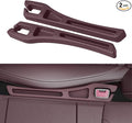Car Seat Gap Filler Organizer, 2PCS Multifunctional Vehicle Fill Gap Blocker with Storage Slot Between Seat & Console, Anti-Drop Auto Interior Organization, Universal Fit (Red)