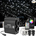 18W Twinkle&Meteor 2 in 1 RGBW Starlight Headliner Kit, 800pcs*0.03in*9.8ft+96pcs Shooting Star Lights for Car/Home Ceiling, Fiber Optic Lights with Bluetooth APP/Remote Control/Music Effect