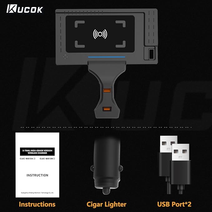 BMW X3/X4 Wireless Charge Custom-Compatible with BMW X3 2018-2024 and BMW X4 2019-2025, 15W Wireless Charger Pad Mat for BMW X3/X4, with QC 3.0 USB Fast Charging Port