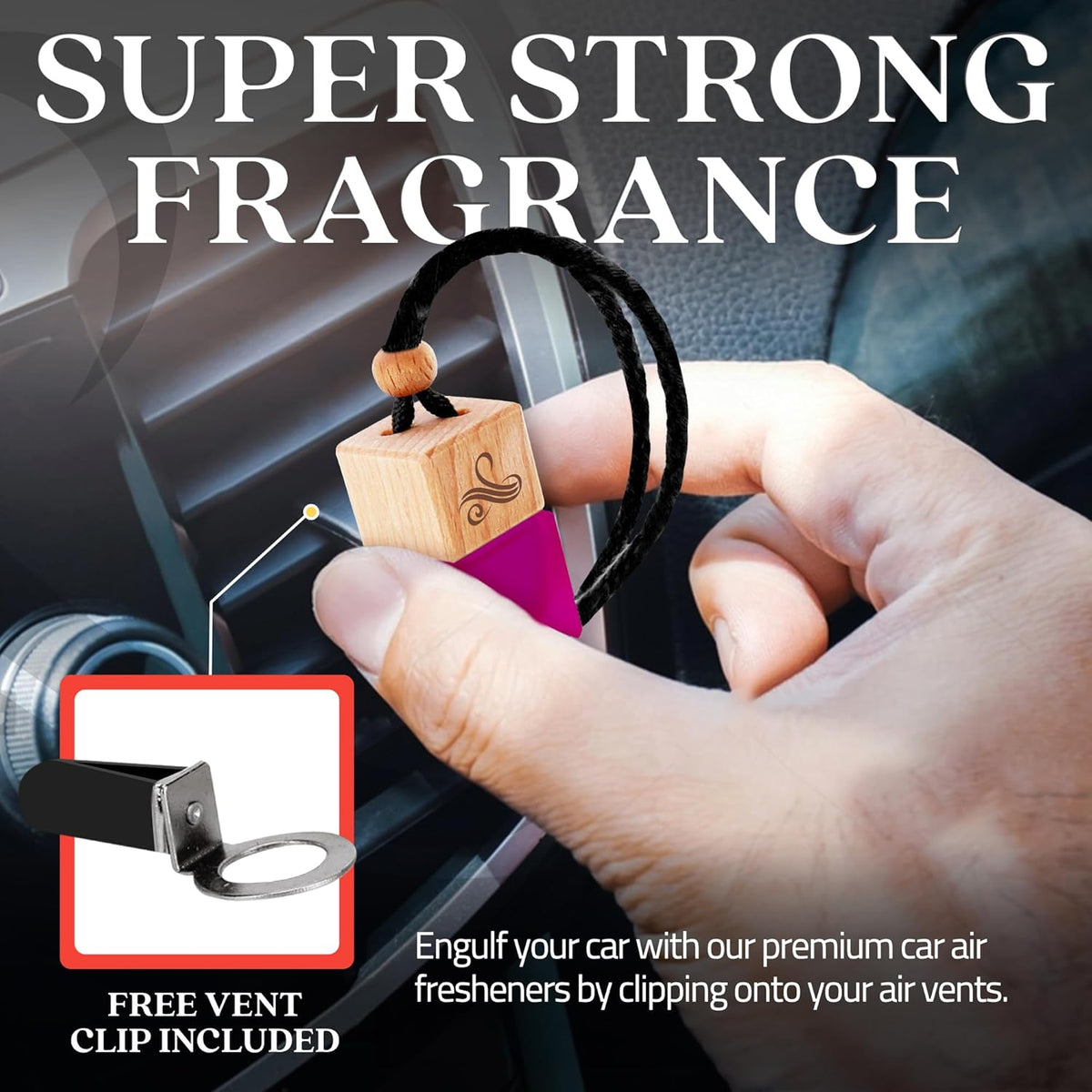 Alien Car Air Freshener for Women | Perfume Style Freshener with Vent Clip | Strong Air Freshener with Odour Eliminating Technology | Car Fresheners for Women by Perfa
