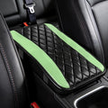 Car Center Console Cushion Pad, Arm Rest Covers, 12.6"×7.5" Leather Waterproof Auto Armrest Seat Box Protector, Auto Comfortable Center Console Cover Universal for Most Vehicles (Green)