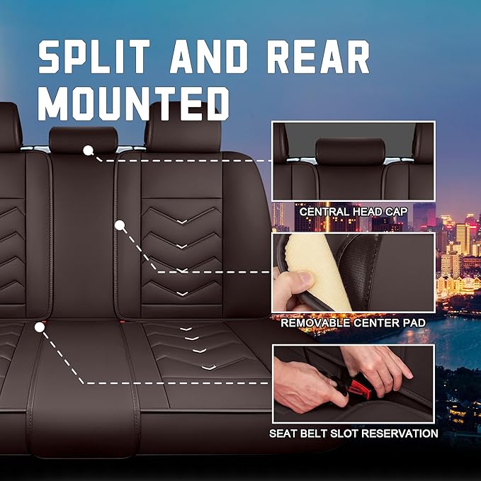 CTDS Car Seat Covers for Nissan Sentra 2000-2026, Stylish Sport Seat Cover, Premium Nappa Leather Car Seat Cover. Automobile Seat Covers Sets.(Luxury 5 Seats/Coffee Color)