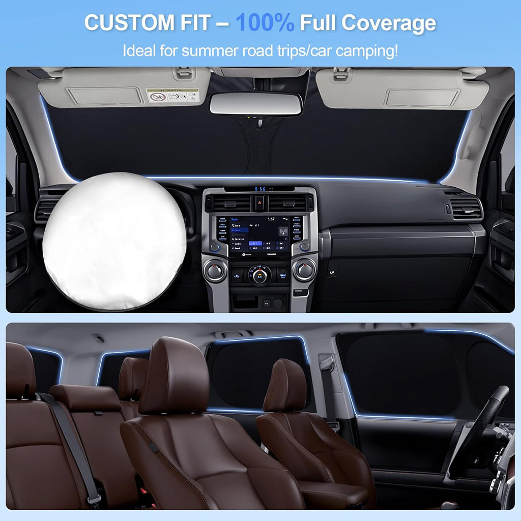 6pcs Car Window Shades for Chevrolet Colorado 2015-2022 Accessories,Windshield Side Rear Full Sunshade,Sun Visor UV Blocking, Privacy Protection and Blackout for Camping Outdoor