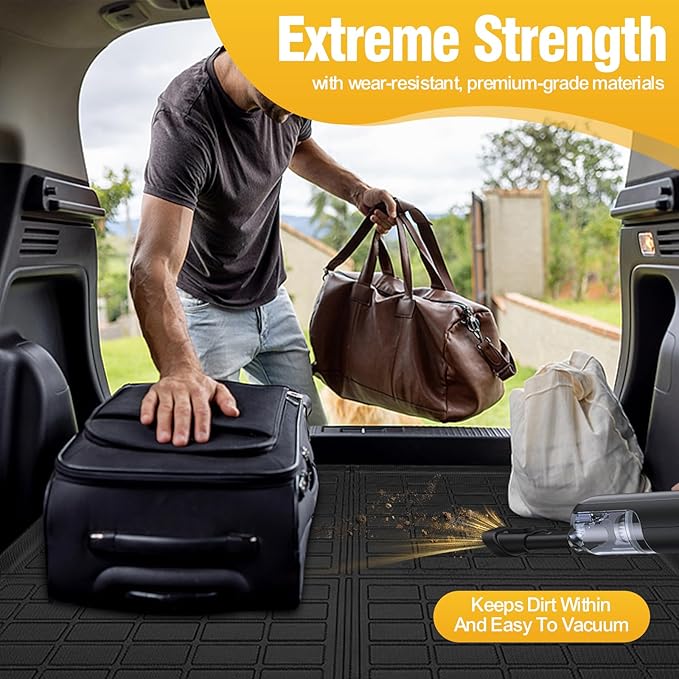 Trunk Liner Cargo Liners for Ford Edge 2015-2025 Rear Trunk Floor Mats 3D Boot Tray All-Weather TPE Black