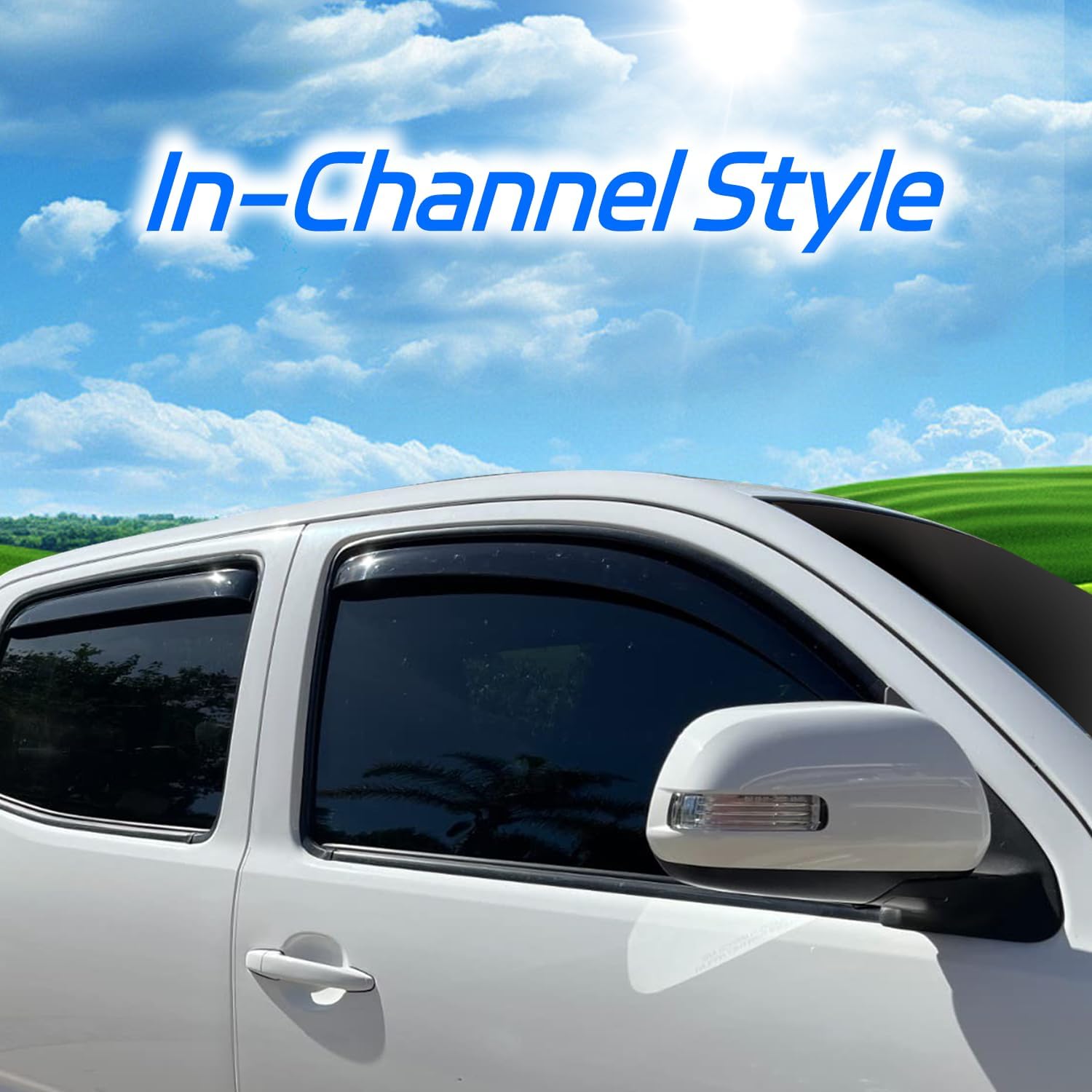4 PCS in-Channel Window Rain Guards Fit for 2019-2025 Toyota RAV4, Smoke Tinted Vent Window Visors, Window Vent Deflector, Sun Visors Vent Shades, Car Accessories 2020 2021 2022 2023 2024