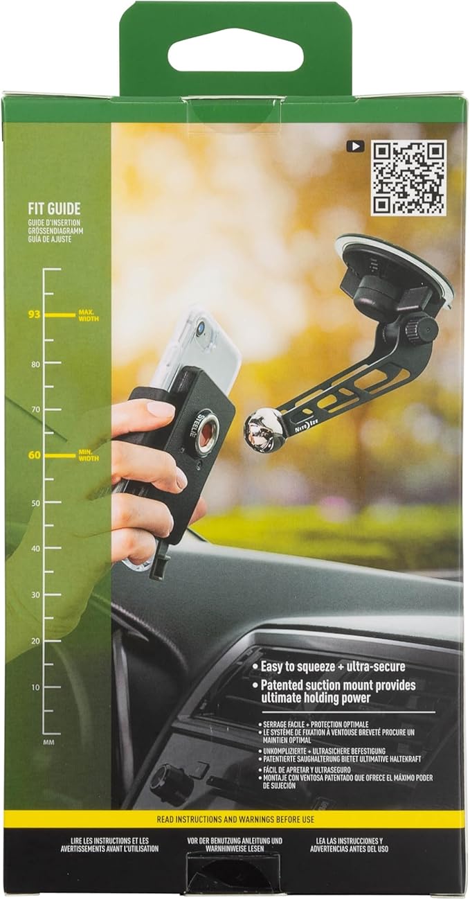 Nite IZE Steelie Squeeze Windshield Kit - Universal Windshield Magnetic Car Mount Holder
