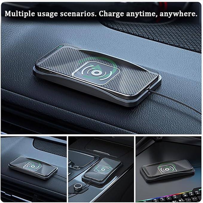 Wireless Car Charger Pad for Kia K5 2021-2026, Type-C/USB 20W Car Wireless Charger Non-Slip Phone Charging Pad Car Accessories,A 30cm Cable Type-C Plug