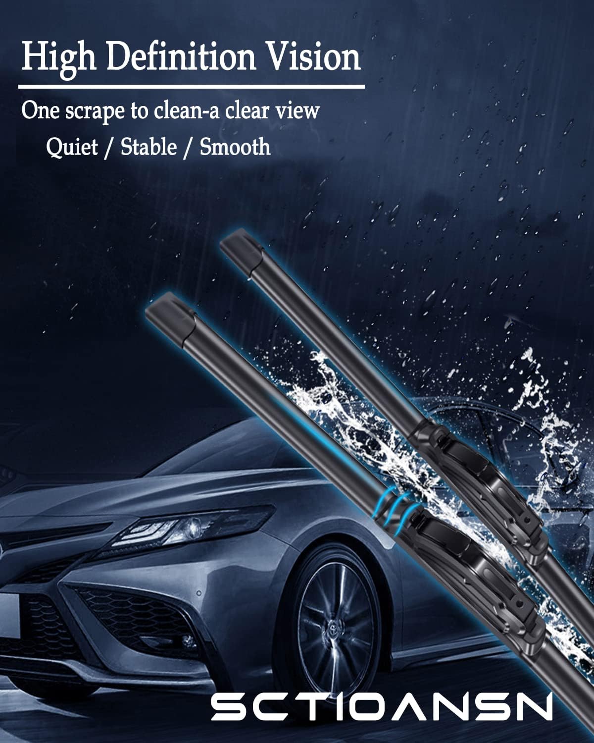 3 Wipers Set for GMC Yukon/Yukon XL 2015 2016 2017 2018 2019 2020, Windshield Wiper Blades Original Equipment Replacement Front and Rear- 22"/22"/13T" (Pack of 3) J- HOOK
