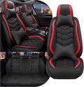 CTDS Car Seat Covers for Toyota Corolla 2000-2026, Stylish Sport Seat Cover, Premium Nappa Leather Car Seat Cover. Automobile Seat Covers Sets.(Luxury 5 Seats/Black Red)