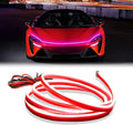 DIBMS 71-inch High-Brightness Car Hood Gap LED Light Strip - Daytime Running Lights Universal Auto Exterior Decor Accessories (Pink)