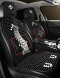 Wood Beaded Car Seat Cover Massaging Breathable Cooling Natural Wood Bead Cushion Universal Fit for Sedan, SUV & Truck. The Ergonomic Lumbar Support Can Relieve Painful from Long Trips