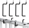 HUHOLE Ladder Hooks 4 Pack Wall Hangers - Ideal for Garage Storage: Ladder, Chair, Cord, Hose, Wheelbarrow