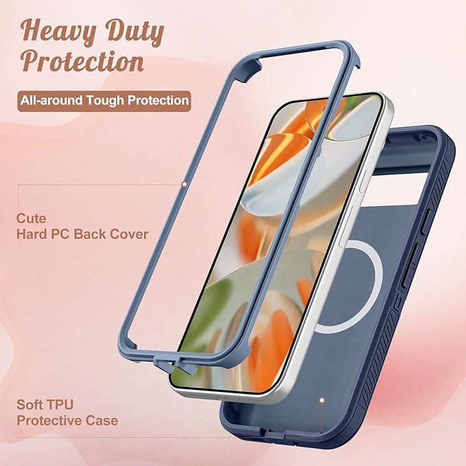 for Google Pixel 9 Pro XL Case - Compatible with MagSafe Women Cute Girls Magnetic Protective Cover Teen Boys Cool Unique Design Heavy Duty Shockproof Phone Case for Pixel 9 Pro XL 6.8"