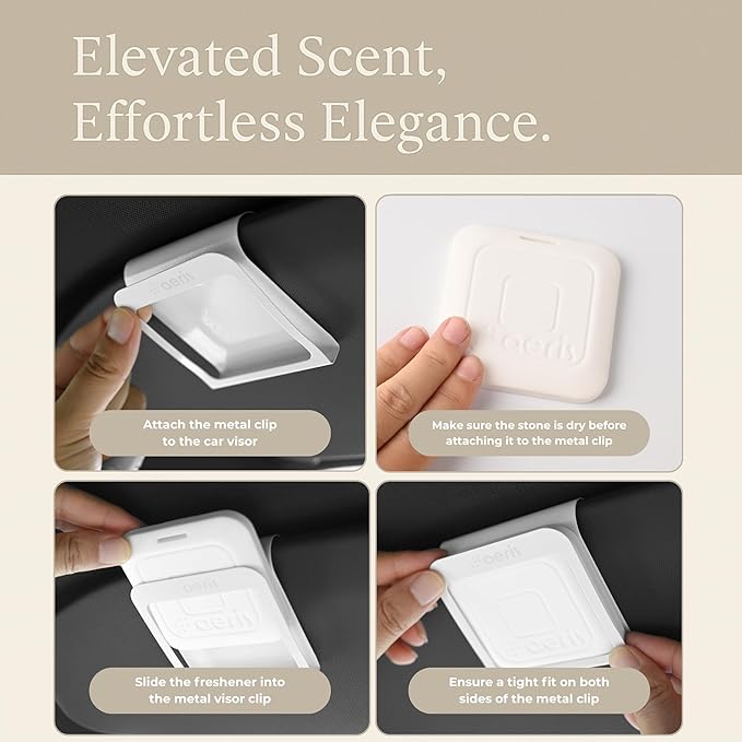 Aeris Car Fragrance Refill Kit - Includes 3 Pack Refill Scent Stones (Creed Noir (3 Pack Refill Kit))
