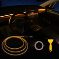 Acrylic Interior Car LED Strip Light with 6mm Sewing Edge - 43.3 inches Ambient Lighting Kits, Neon LED Strip Light(110CM/43.3IN, Orange)