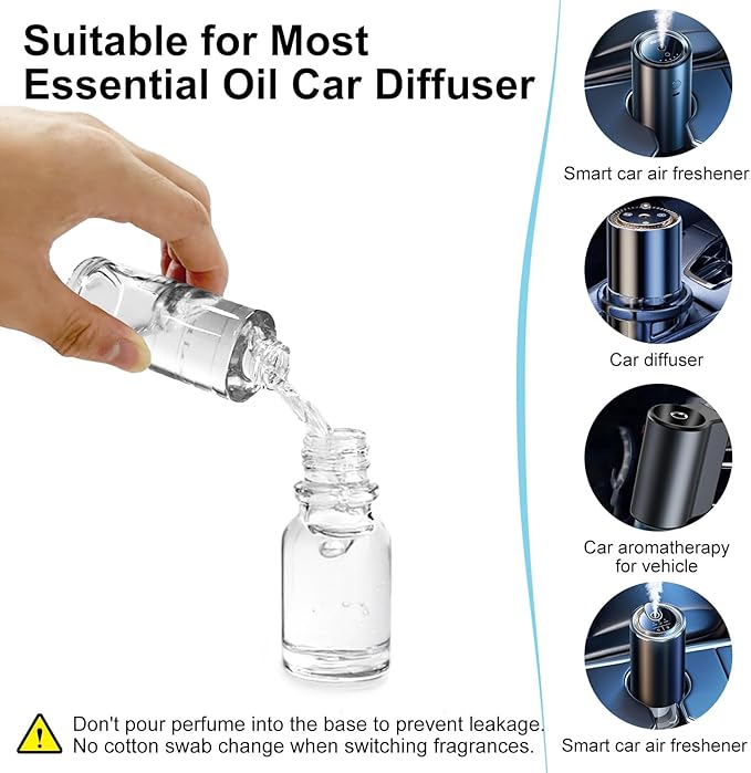 Amor Lyris Car Air Freshener Refill, CO01/Dedicated Essential Dedicated Perfume Long Lasting Air Fresheners 6 Months-3.4OZ/100ml Bottle Car Scent Diffuser Refill Made of Natural Plant Extracts