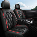AOMSAZTO Car Seat Covers Full Set Fit for Kia Sorento 2007-2026 Waterproof Faux Leather Car Seat Cushions Automotive 5 Seat Covers Set（Black&Redline）