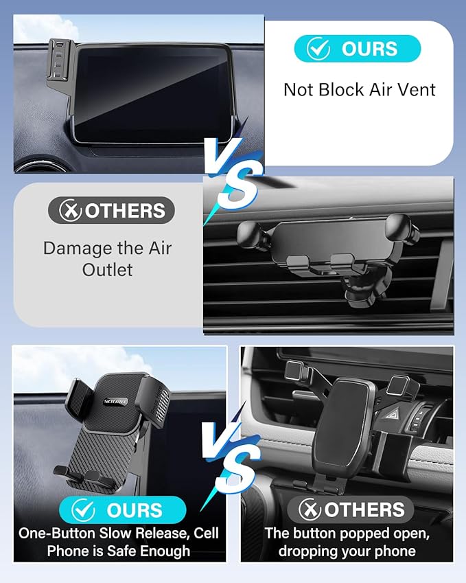 SKYLOTEC Car Phone Holder for Chevrolet Chevy Tahoe/Suburban/GMC Yukon 2021 2022 2023 2024 Accessories 10.2-inch Screen Fixed Clip, Automobile Cradles Phone Mount, Cell Phone Base Not Block Air Vent