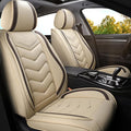 Car Seat Covers for Jeep Grand Cherokee L 2021-2026, Premium Nappa Leather Car Seat Cover, Stylish Sport Seat Covers， Automobile Seat Cover Sets.(Standard 2 Seats/Beige)