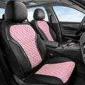 Coverado Seat Covers Front Seats, 2-Pack Luxury Diamond Leather Car Seat Cover, Sports Carbon Fiber Design Waterproof Car Seat Protector, Black Pink Automotive Seat Covers Universal Fit Most Cars