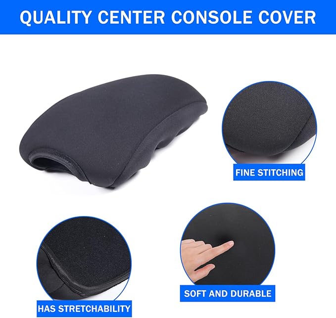 Daeiclru Car Armrest Cover Compatible with Jaguar F-Type 2013-2022, Center Console Cover, Arm Rest Cushion Pad, Car Armrest Seat Box Cover Protector Accessories (Cloth Material)