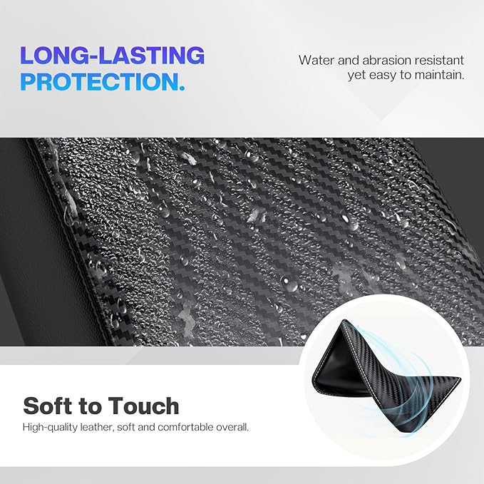 Autorder Center Console Cover for Nissan Sentra 2020 2021 2022 2023 2024 2025 Accessories Carbon Fiber Armrest Cover Anti-Scratch Middle Console Pad Leather Armrest Protector