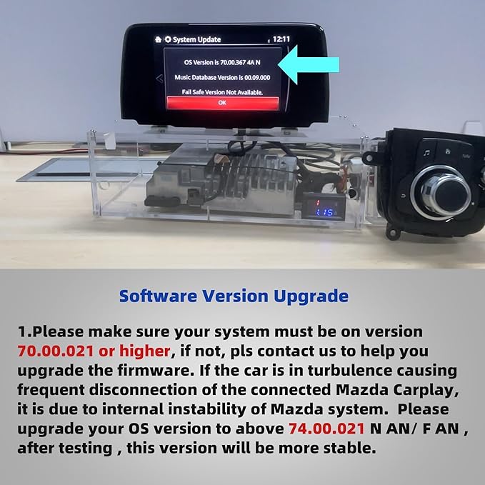 Dasbecan Type-C Wireless Mazda Apple Carplay and Android Auto Retrofit Kit Compatible with Mazda 2/3/6/CX3/CX5/CX9/MX5 2015-2020, TK78-66-9U0C Adapter (Only Support Wireless Carplay NO Android Auto)