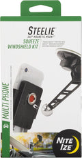 Nite IZE Steelie Squeeze Windshield Kit - Universal Windshield Magnetic Car Mount Holder