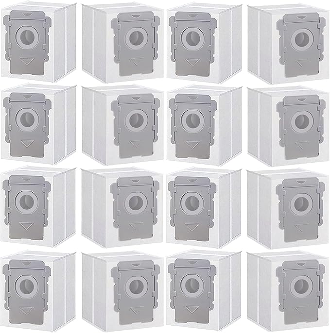 16 Pack Vacuum Bags Compatible with iRobot Roomba i7 i7+ i3 i3+ i8 i8+ j5+ i5+ i4 i4+ i1+ i6 i6+ j5+ j7 j7+ s9 s9 Plus Bags Automatic Dirt Disposal Bags