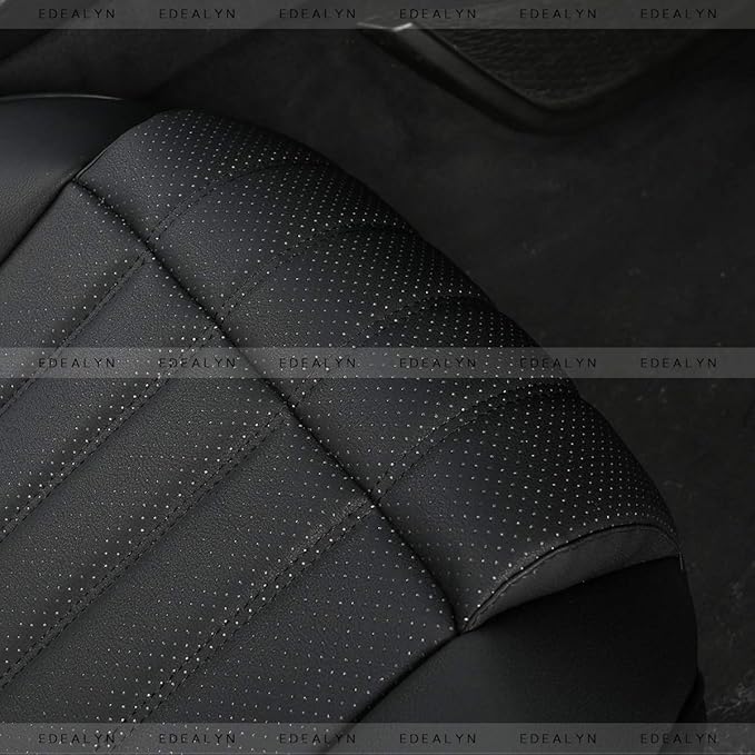 (1 PCS Car Seat Cover Width20.86 by deep 20.86 inches PU Leather Auto Bottom Seat Protector Cover with Comfort Leg Support Pillow Fit Most Front Driver Seat (Beige with Leg Rest)