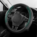 Skechers Air-Cooled Steering Wheel Cover,Leather Car Steering Wheel Cover Universal Fit 14" 1/2-15" Car Wheel Protector for Men Women Fit Suvs,Vans,Sedans,Car,Trucks,Green
