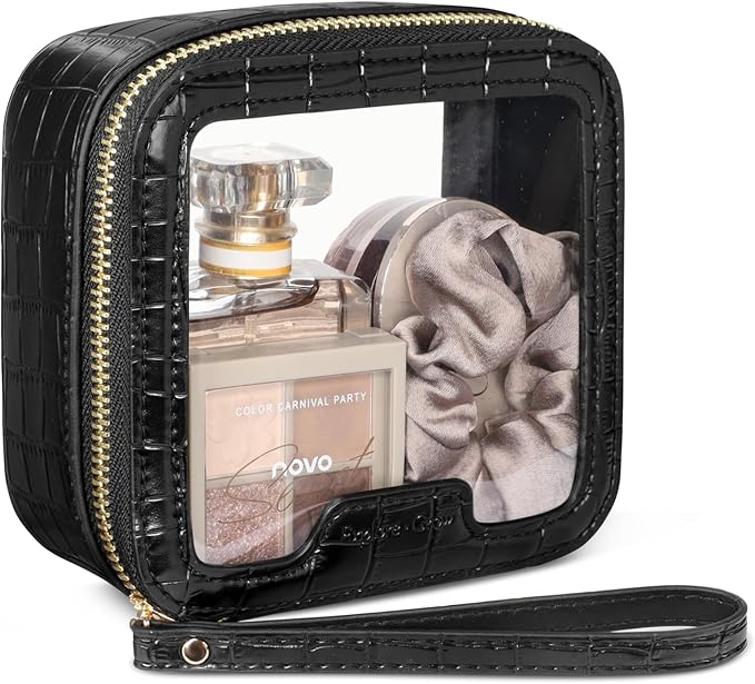 PACKISM Clear Makeup Bag - TSA Approved Toiletry Bag for Carry-on & Checked Luggage, Water Resistant Car Storage Organizer with Reinforced Seams