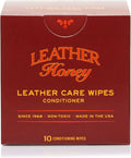 Leather Honey Leather Conditioner Wipes: Restore Leather On-The-Go. Protect & Condition Leather Couches, Car Seats, Purses, Shoes, Bags & Tack. Safe for Any Color. 10 Non-Toxic, Ready-to-Use Wipes