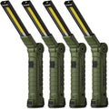 Coquimbo Tool Gifts for Men, Rechargeable LED Work Lights Grill Light with Magnetic Base 5 Modes 360° Rotate Mens Birthday Gifts for Dad Husband Grandpa Boyfriend (4 Pack Green)