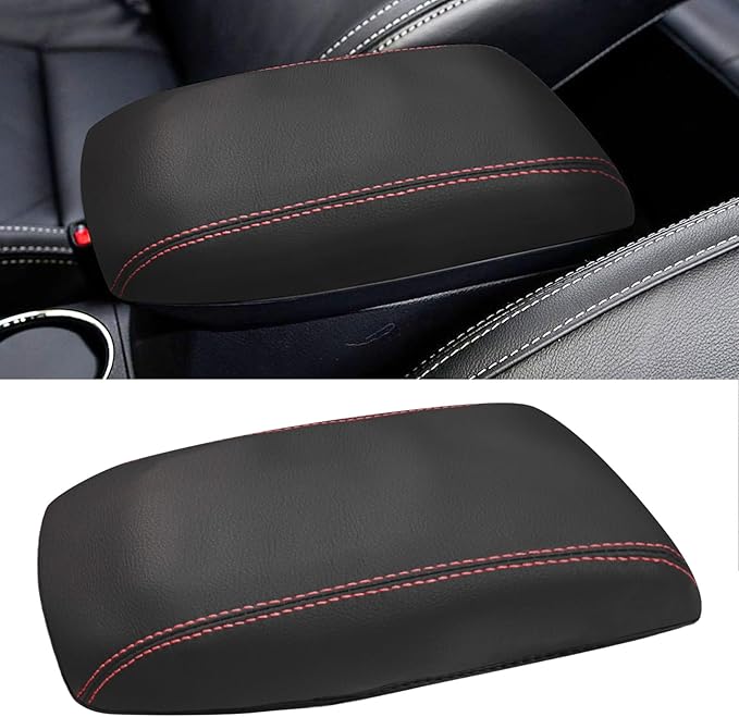 Compatible with Center Console Armrest Cover for Toyota Corolla 2014 205 2016 2017 2018 2019 Leather Arm Rest Storage Box Lids Cushion Protector Pad