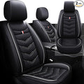 Car Seat Cover 2 Seats for Chevrolet Camaro 2000-2024, Durable Wear Resistant Waterproof Vehicle Cushion Cover, Breathable No Odor Premium Leather Vehicle Seat Covers.(Standard,Black White)