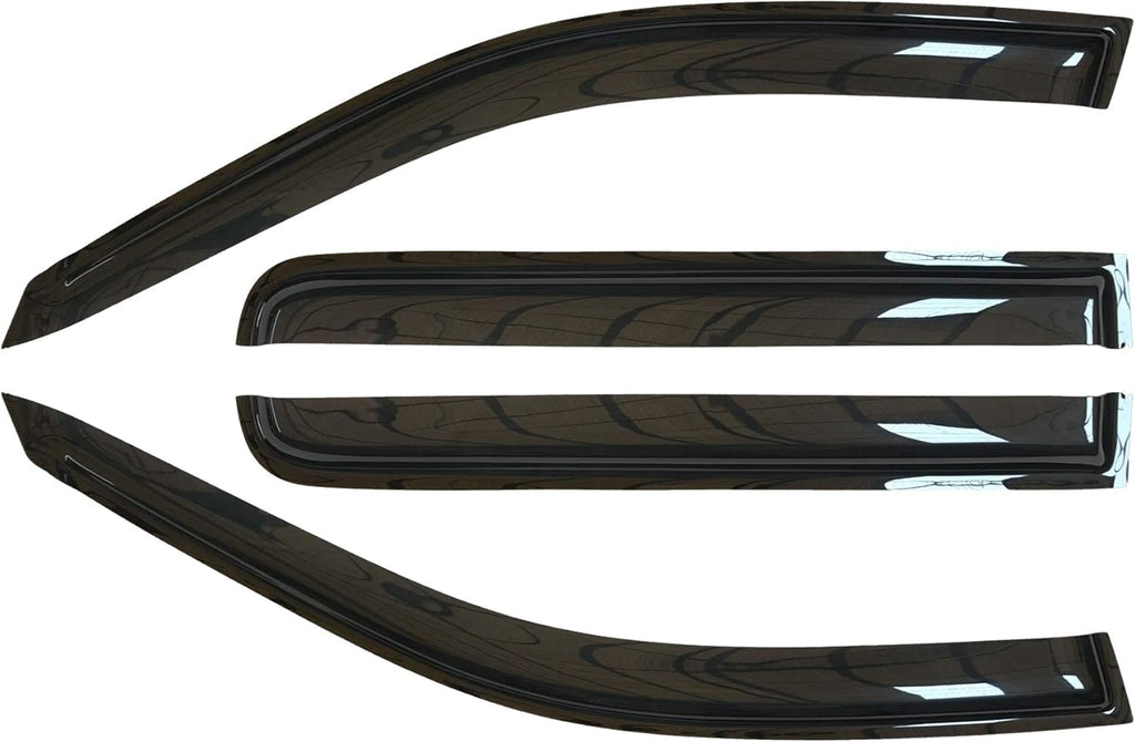 Side Window Wind Deflector,4pcs Out-Channel Tape-On Nice Rain Guards Set fit for 1997-2017 Ford Expedition,1998-2017 Lincoln Navigator 94233