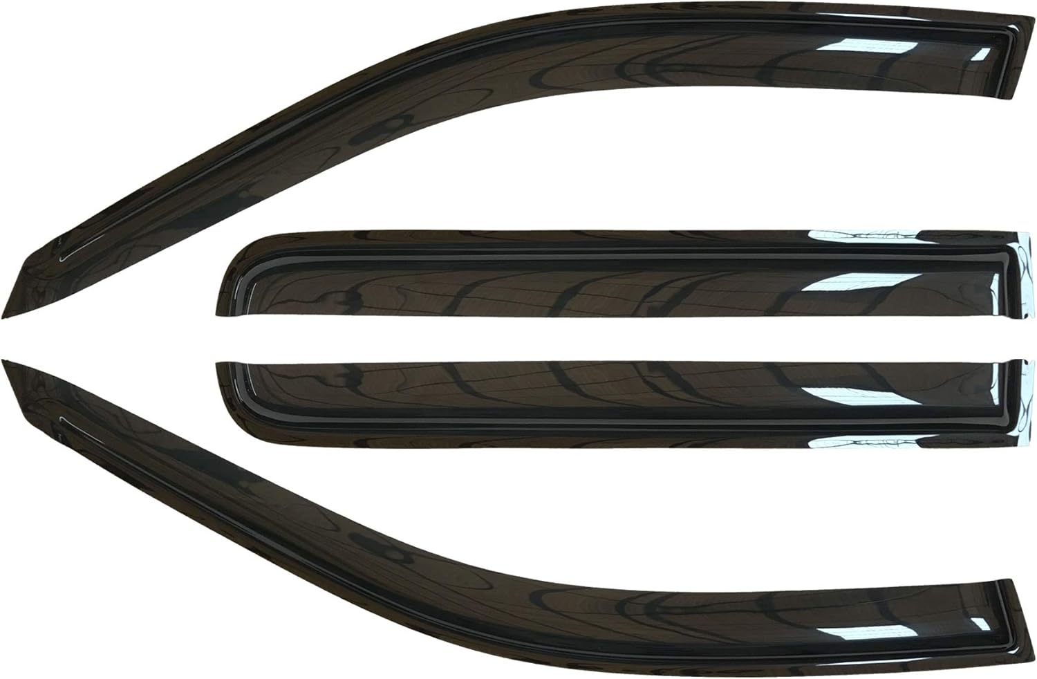 Side Window Wind Deflector,4pcs Out-Channel Tape-On Nice Rain Guards Set fit for 1997-2017 Ford Expedition,1998-2017 Lincoln Navigator 94233