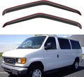 in-Channel Window Visors Rain Guards for 1992-2006 Ford E-150/E-250/E-350/E-450/E-550 Super Duty, Window Vent Wind Deflectors Visors Shades for 92-06 Econoline Cargo Van, 2PCS