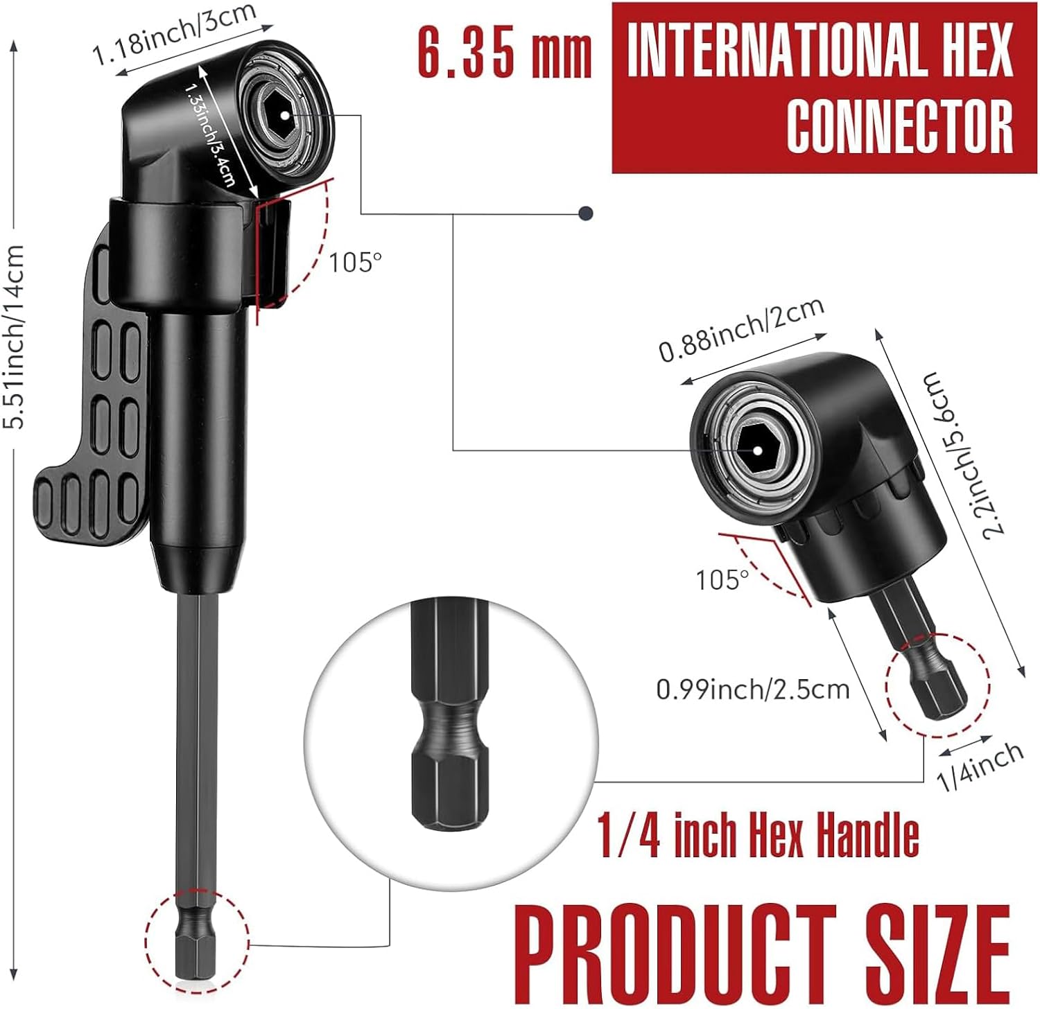 17Pcs Tools Flexible Drill Bit Extension,Include 3Pcs Rotatable Socket Adapter 2Pcs Hex Shank 105° Right Angle Drill Attachment 10 Short Screwdriver Bits 90° Angled Bits & Bendable Drill Bit Extension