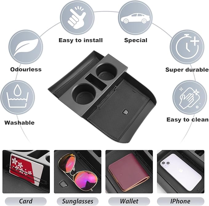 SKTU for 2023 2024 2025 Hyundai Palisade Center Console Organizer 2023-2025 Palisade Under Center Console Tray 2024 Palisade Armrest Box Hyundai Palisade 2024 2025 Accessories (Lower Organizer)
