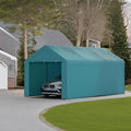 Carport 10x20 Heavy Duty Portable Garage w/Removable Sidewalls & Roll-Up Door Car Canopy Party Tents Waterproof UV Resistant All Weather Car Port for Trucks,Boats(Green)