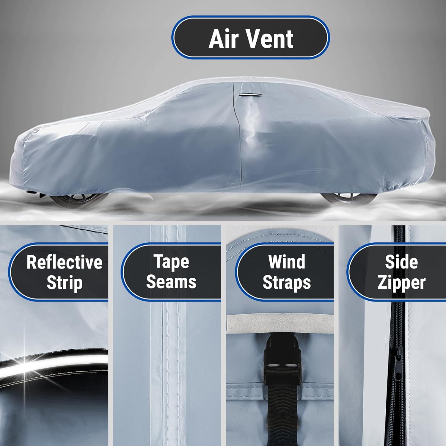 iCarCover Premium Car Cover for 1971-1976 Buick Electra Heavy Duty Waterproof All-Weather Automobiles Custom Fit Indoor Outdoor UV Snow Protection Covers with Straps and Bag