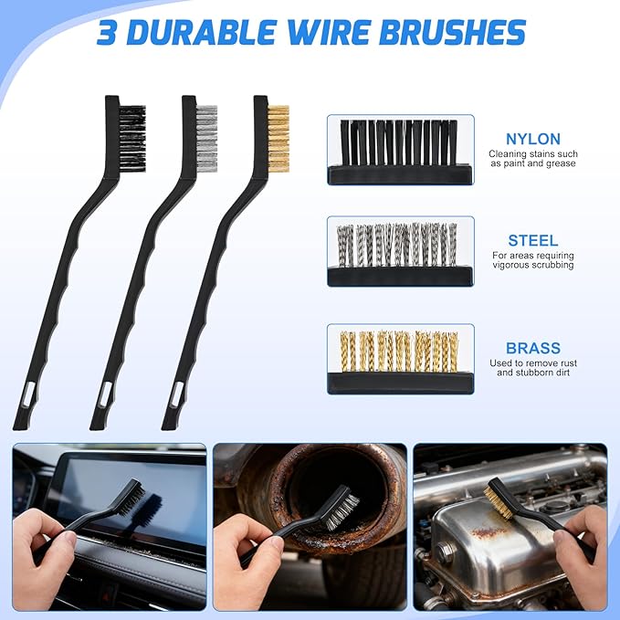 Nilight 15PCS Car Detailing Kit Auto Cleaning Tools Wash Set with Storage Carry Bag Beginners Easy to Use for Interior Exterior Car Care Clean Windshield Dashboard Seat Air Vents Wheels Tires, Blue
