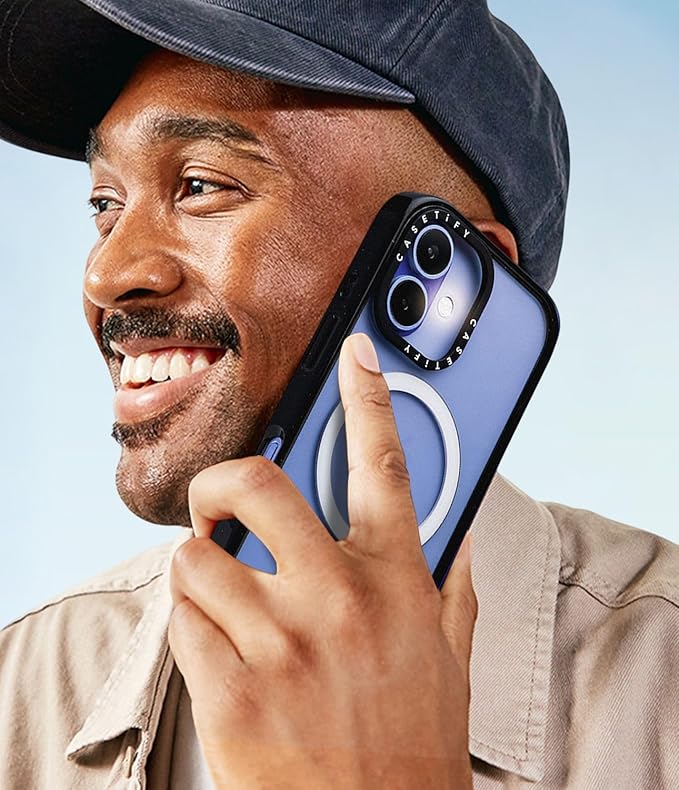 CASETiFY Impact Case for iPhone 16 Pro Max [Slim / 8.2 ft. 4X Military Grade Drop Protection/Compatible with Magsafe] - Clear Polka Daub Hearts - Clear Black