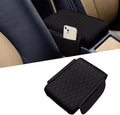Car Center Console Cover, Napa Leather Car Armrest Cushion with Side Pockets, Memory Foam Auto Armrest Seat Box Mat, Universal Interior Armrest Protective Cover Accessories for Most Vehicle