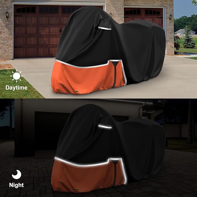 Waterproof Motorcycle Cover Replace for Indian Roadmaster and Pursuit, 420D Oxford Cloth Customized Motorcycle Cover for Snow Rain Dust Protection