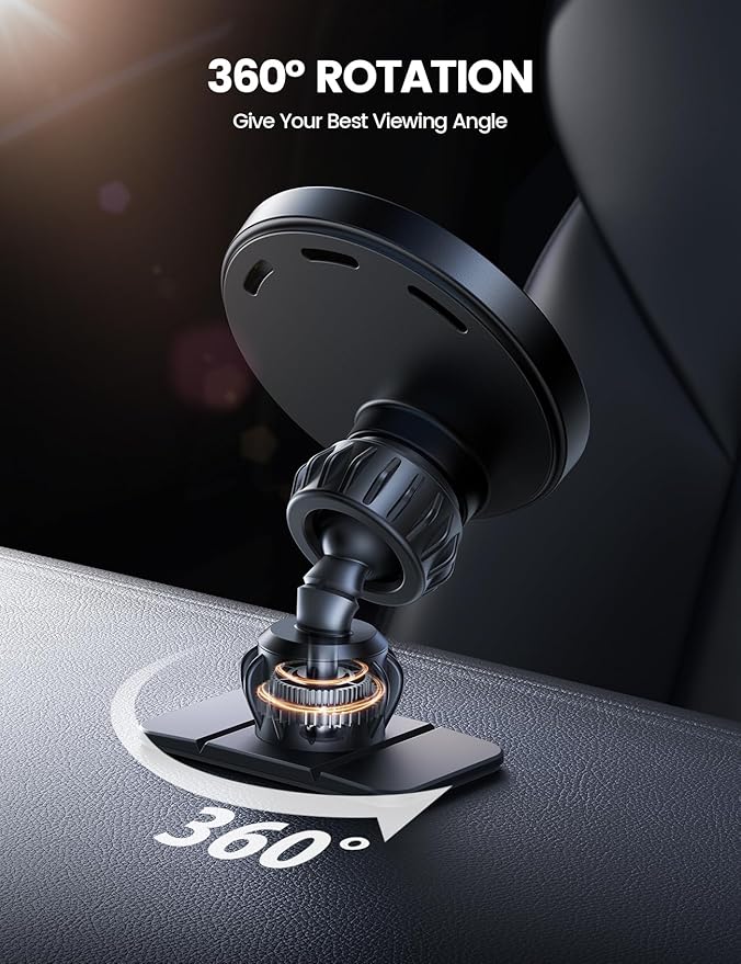 Lamicall 15W for MagSafe Car Mount Charger - [20X Strong Magnets] Wireless Car Phone Holder Charger, Magnetic Phone Holders for Car Vent Dash Accessories for iPhone 17 Pro Max Black Mothers Day